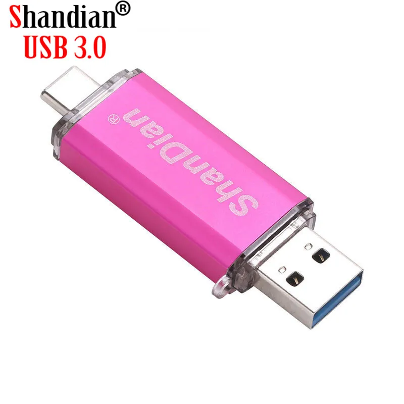 SHANDIAN USB 3 1 Type C usb флеш накопитель 0 64 Гб металлический пользовательский 32 карта