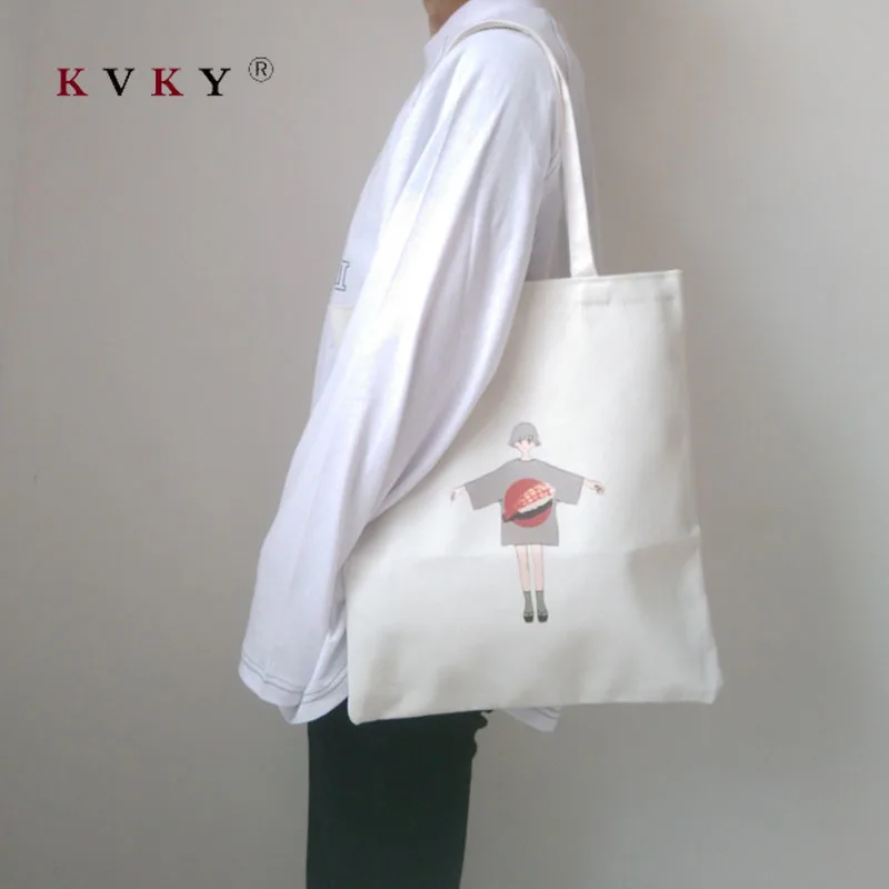 Женская Большая вместительная простая маленькая свежая Холщовая Сумка Женская сумка художественная и экологичная многоразовая защита Эко сумки сумка для покупок