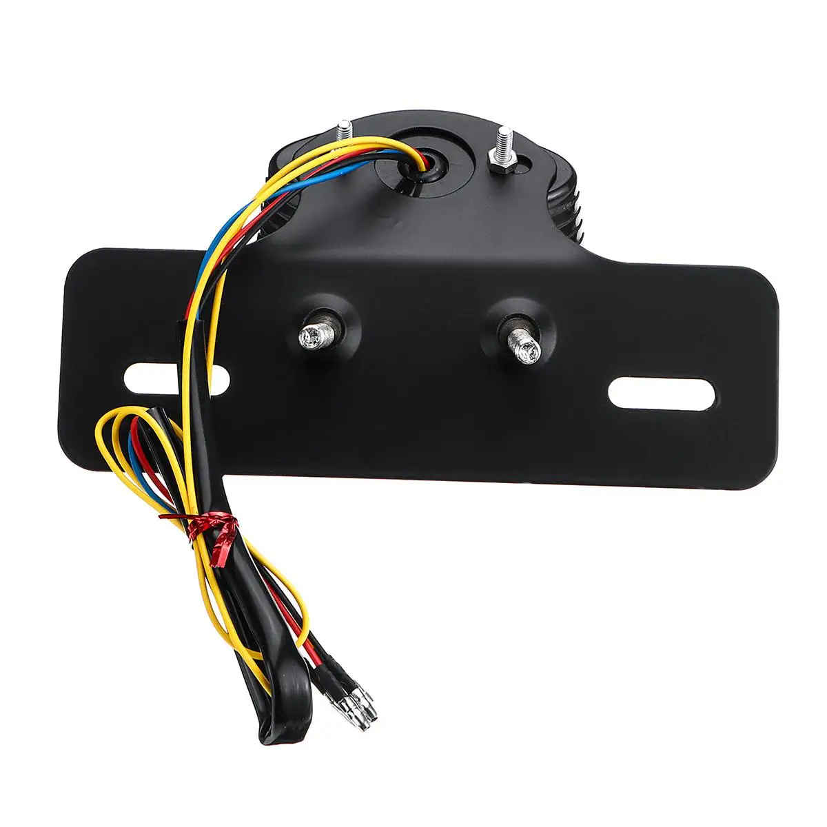 Мотоцикл 12v светодиодный Стоп задний фонарь с кронштейном Номерного Знака Держатель для поплавок пользовательский 3D череп лицо задний фонарь сигнальный мигалка