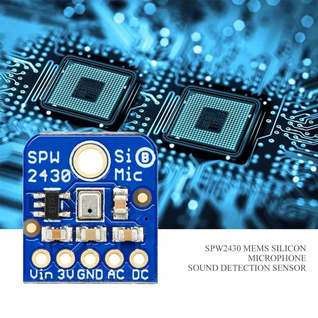 Силиконовый микрофон MEMS SPW2430 модуль датчика обнаружения звука пробоя Q42 Инструменты для разработки аудио IC