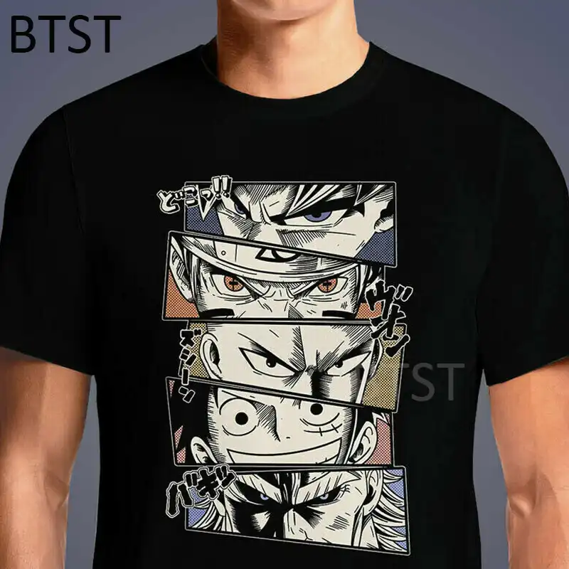 Anime todo o poder um soco homem engraçado preto camiseta harajuku ullzang t camisa moda japonês camisetas
