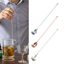 Полезная нержавеющая сталь ложка для смешивания коктейлей, спиральный узор бар Teadrop ложка для перемешивания ложка барный инструмент инструменты бармена