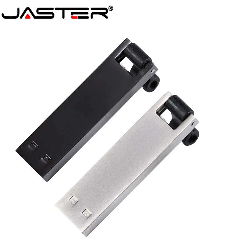 JASTER USB 2,0 металлический флеш-накопитель с логотипом на заказ 4 ГБ 8 ГБ 16 ГБ 32 ГБ 64 Гб 128 ГБ Флешка карта памяти