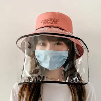 

Women Detachable Anti-Spitting Dustproof Face Shield Fisherman Hat Visor Sun Cap Wind and dust resistance against viruses
