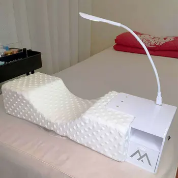 

Acrylic USB Powered Ergonomic U Shape Pillow Salon Makeup Tool Grafting Professional Practical Eyelash Extension Set LED Light