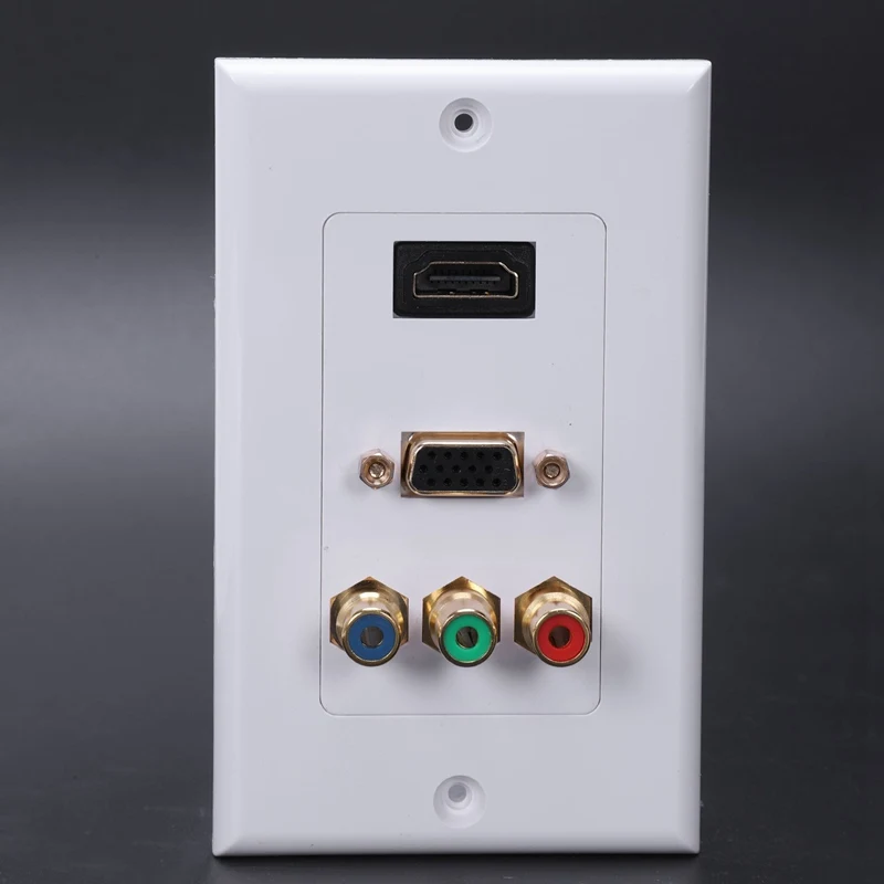 Hdmi Vga 3 Rca Композитная Панель три в одном интегрированная мультимедийная настенная панель разъем для аудио-видео настенная панель