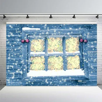 

Fairy Forest Wood House Curtain Window Photography Backgrounds Baby Portrait Photo Backdrops Christmas Party Photophone