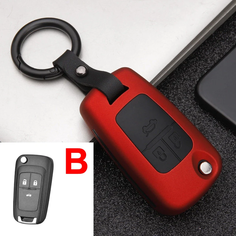 ABS+ силиконовый чехол для ключей от машины чехол для Chevrolet Chevy Cruze Trax Aveo Trax Opel Astra Corsa Lova Epica аксессуары для автомобиля Stying - Название цвета: B Red