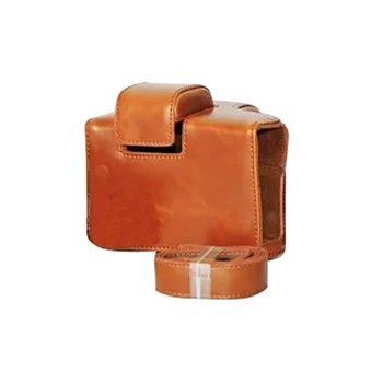 

Dustproof Camera Case Durable With Strap Protective Hard Cover Scratch Resistant Bag Luxury PU Leather Shell For Olympus EM10II