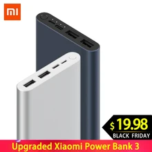 Новинка, Xiaomi Mi внешний аккумулятор 3, 10000 мА/ч, внешний аккумулятор, портативный аккумулятор, быстрая зарядка, 10000 мА/ч, внешний аккумулятор, поддерживает зарядку 18 Вт