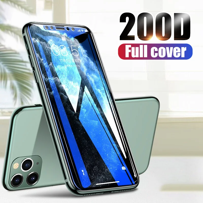 

ZNP 200D protective glass for iPhone X XS 6 6S 7 8 plus glass screen protector for iPhone 11 Pro MAX XR X 7 8 screen protection
