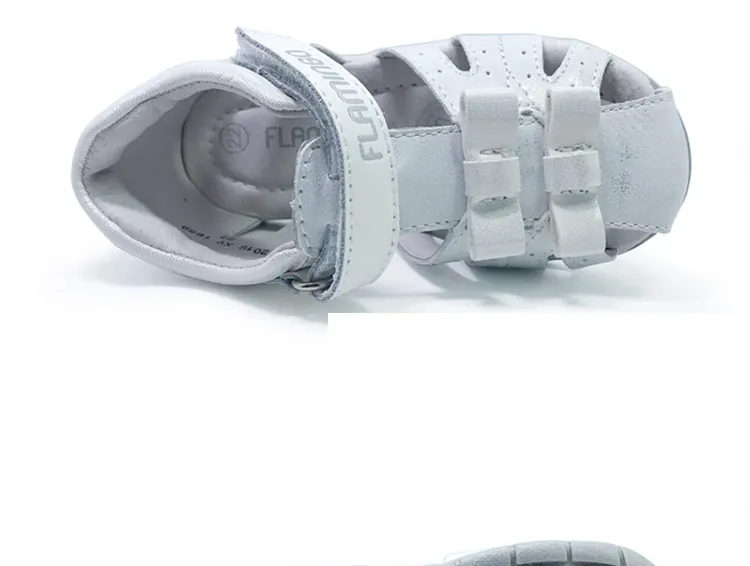 FLAMINGO kids Sandals Hook& Loop Flat Arched Design Chlid Casual Princess Shoes Size 19-24 For Girls 201S-XY-1689