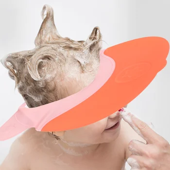 

Creative Shower Caps Elastic Waterproof Bathing Cap Shower Caps Elastic Waterproof Bathing Hair Cap for Baby Kids Infant (Coral