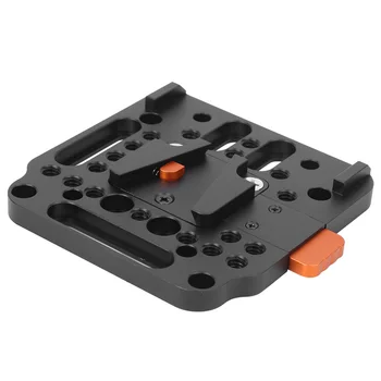

quick release Full Metal V Mount Battery Board Base Quick Release Plate with Thread Hole Slot Orange camera plate