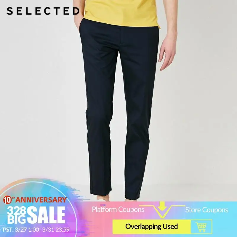 

SELECTED Men's Slim Fit 100% Cotton Slightly Stretch Pants S|419214525