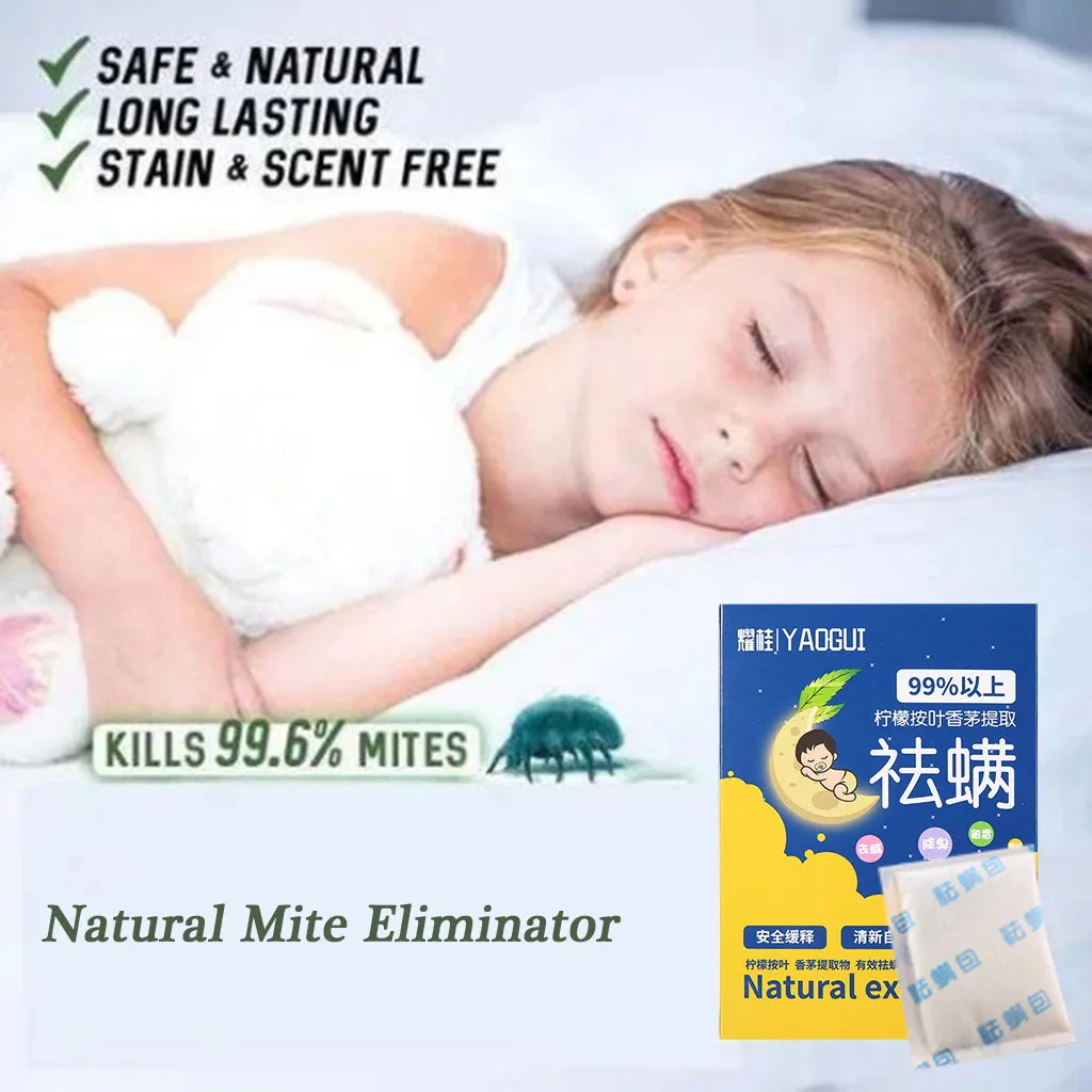 6pcs/set  Bags Dust Mites Killer Mite Eliminator Natural For Bed Sheet Pillow