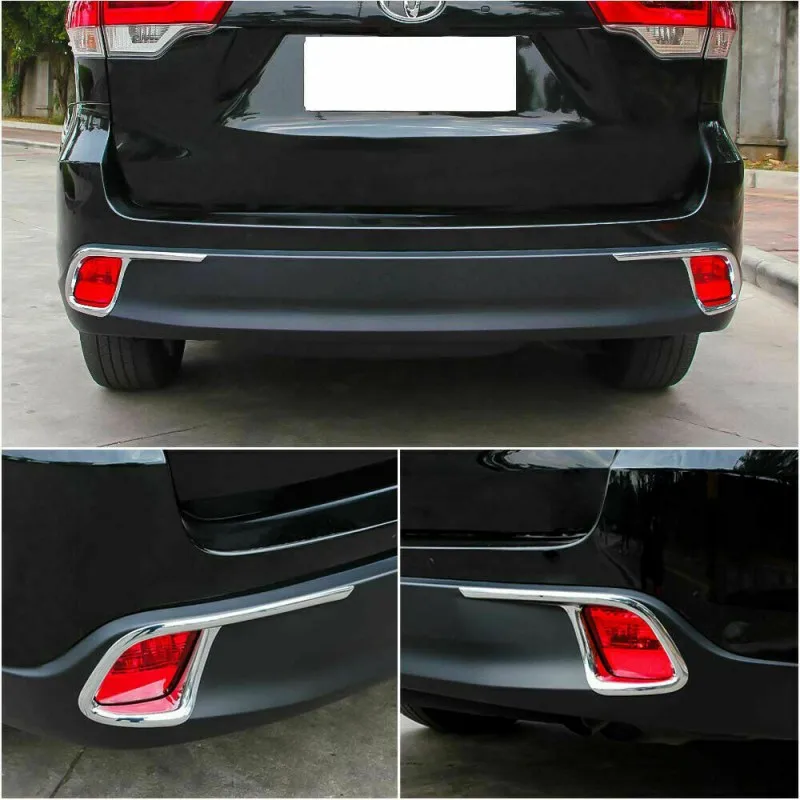 JanDeNing 2 шт./компл. для Toyota Highlander- ABS Хром задние противотуманные фары крышка лампы рамка отделка эмблемы
