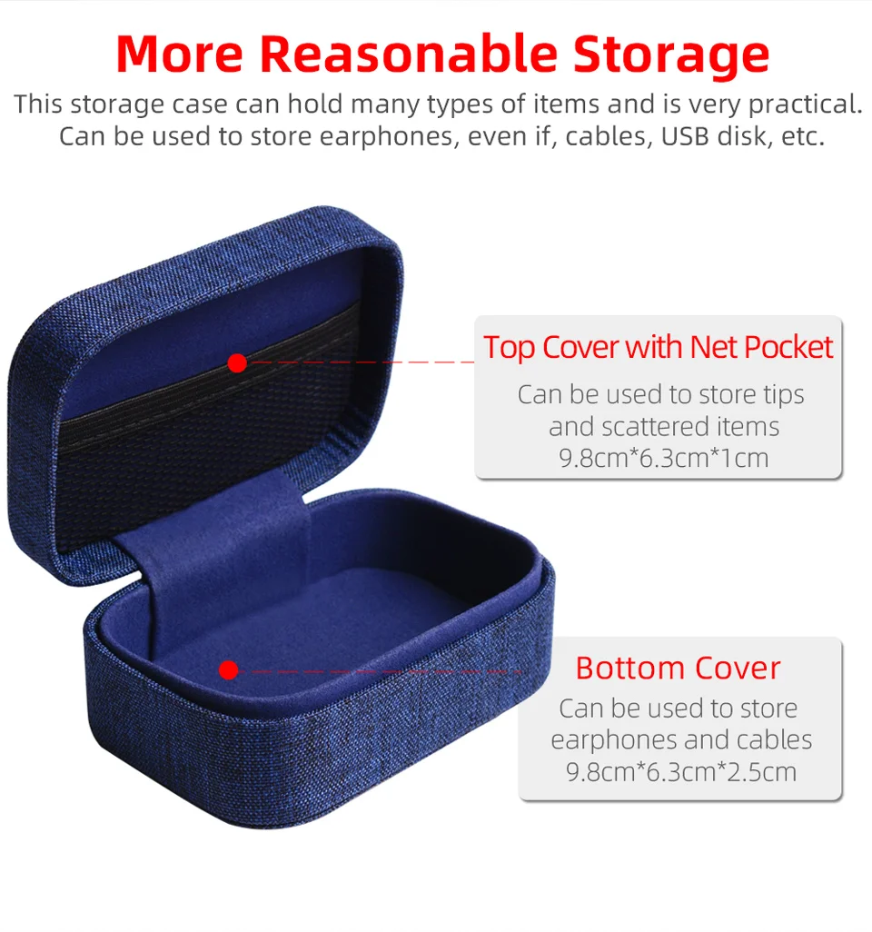 Box, absorção de choque, Headset Cable Bag, acessório para NX7MK4, ST-10