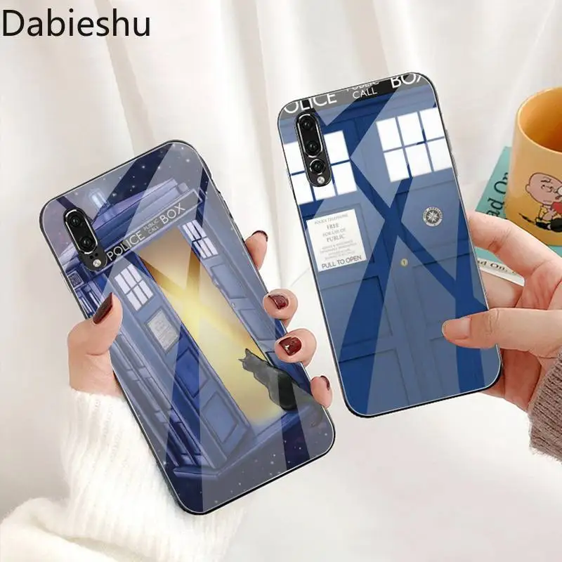 Чехол Tardis для Huawei P30 P20 P10 lite honor 7A 8X 9 10 mate 20 Pro закаленное стекло | Мобильные телефоны