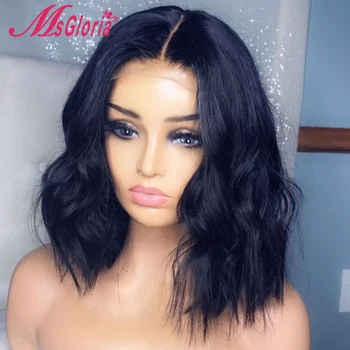 

150 Density Bob Wig Lace Front Human Hair Wigs Brazilian Human Hair Body Wave Wig 13x6 Wavy Lace Front Wig For Women