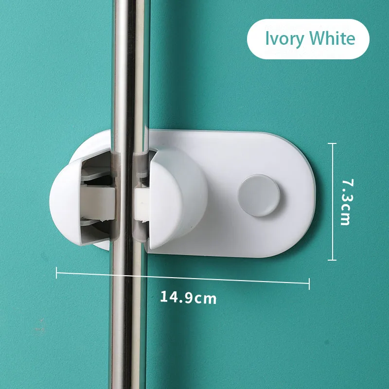 

Wall Mounted TPR Non-Slip Broom Mop Hook Rack Bathroom Mop Organizer Holder Brush Suction Hanging Pipe Hooks Household Tools