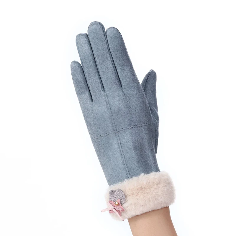 Новые зимние теплые лыжные перчатки женские модные уличные ветрозащитные перчатки с холодным сенсорным экраном - Цвет: A6