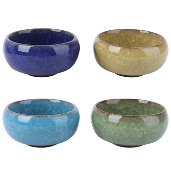 

4Pcs Succulent Flowerpot Ceramic Crafts Flower Pot for Office Home