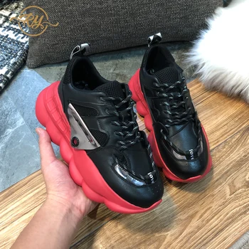 

RY-RELAA women sneakers 2018 fashion Genuine Leather luxury shoes women designers ins style platform casual shoes women