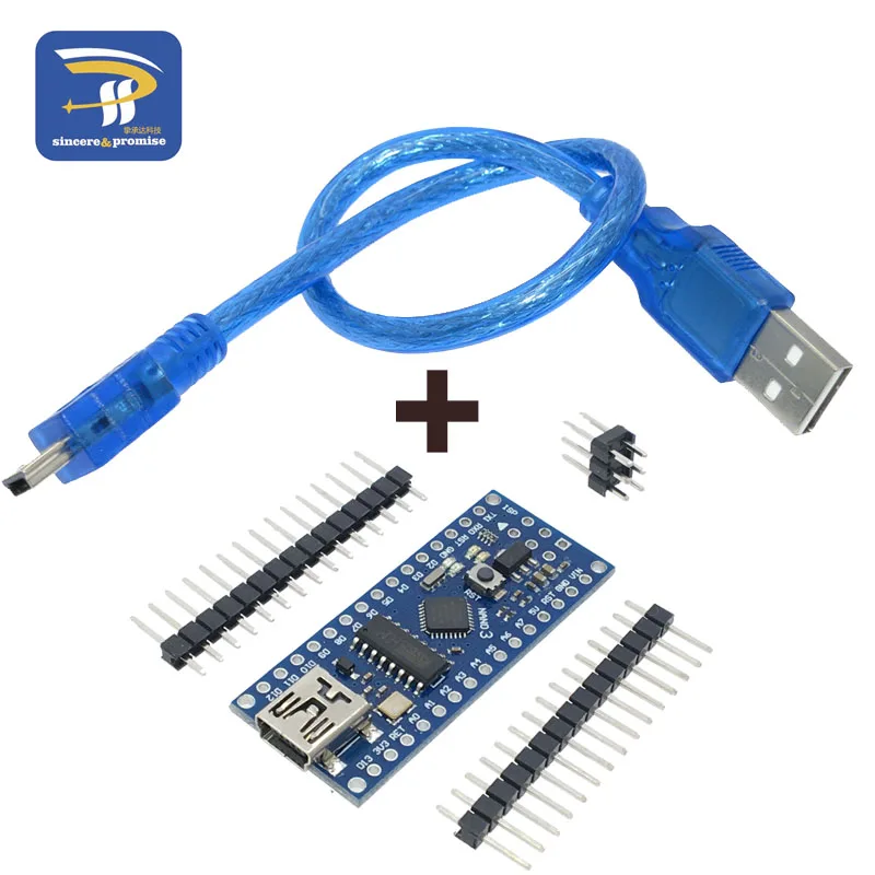 Atmega328 Мини USB Nano V3.0 ATmega328P CH340G 5 в 16 м плата микроконтроллера для Arduino 328P NANO 3,0 CH340 - Цвет: 328P-MU and cable