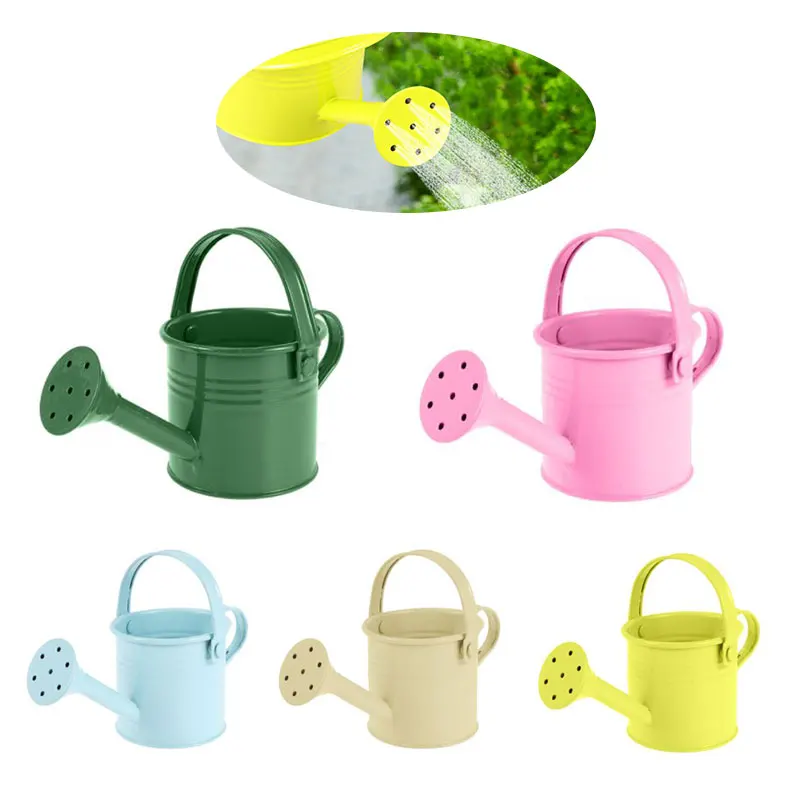 New Candy Color Mini Sprinkler 1pc Home Garden Indoor Vintage Flower Metal Planting Pot Watering Iron Pott Cheap garden tools watering pot flower watering pot