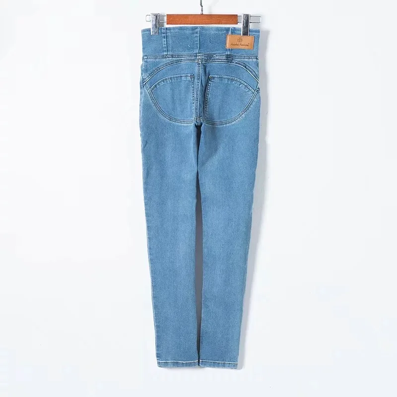 

High Waist Denim Washed Jeans 2020 Pants Vintage Jeans New Skinny Peach Hip Stretch Trousers New Autumn Fitness Casual Pants