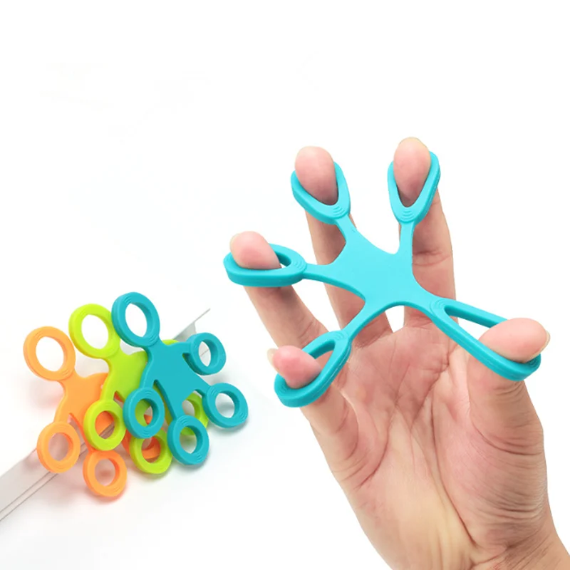 Finger Grip Silicone Ring Exerciser Antistress Resistance Band Fitness Stretcher 3 Levels Finger Sensory Toy for Autism ADHD 1