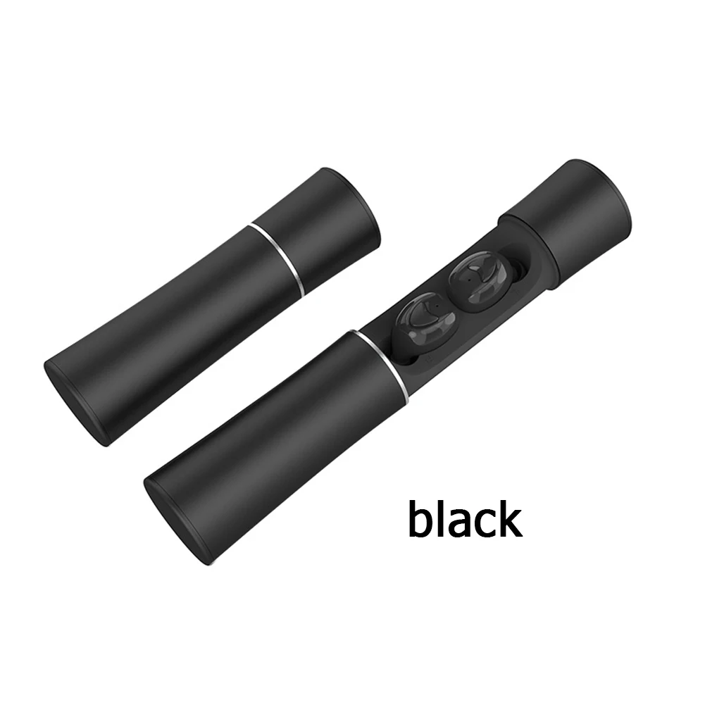 Черный TW20 беспроводные Bluetooth наушники TWS 5,0 наушники гарнитура Hands-Бесплатные наушники глубокий бас с CVC8.0 шумоподавление - Цвет: Черный