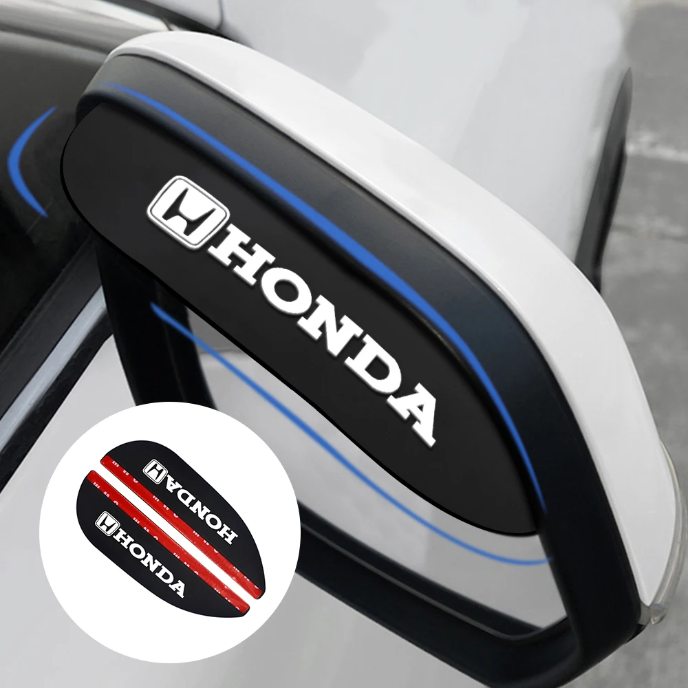 2 uds espejo retrovisor para coche lluvia ceja visera de sol diseño Universal para Honda Mugen Power cívica acuerdo CRV Hrv con Jazz