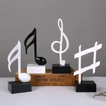 

MUSICAL NOTES RESIN STATUE WINE CABINET HOME DECOR LIVING ROOM DECORATION MODERN STUDY OBJECTS PARLOR VINTAGE FIGURINES