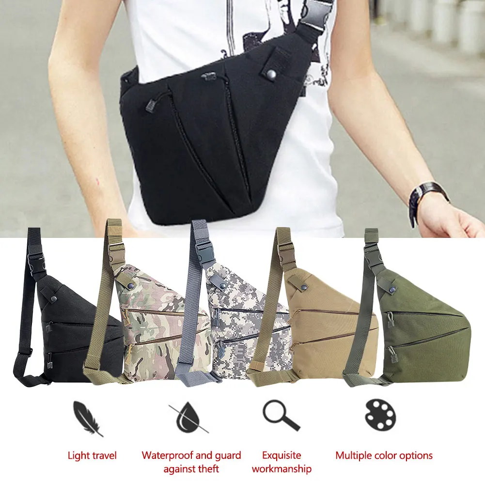 

Fashion Accessories Heavy Duty Waterproof Shoulder Bag Two Zippered Compartments Crossbody Bag For Men Outdoor Camping Bag