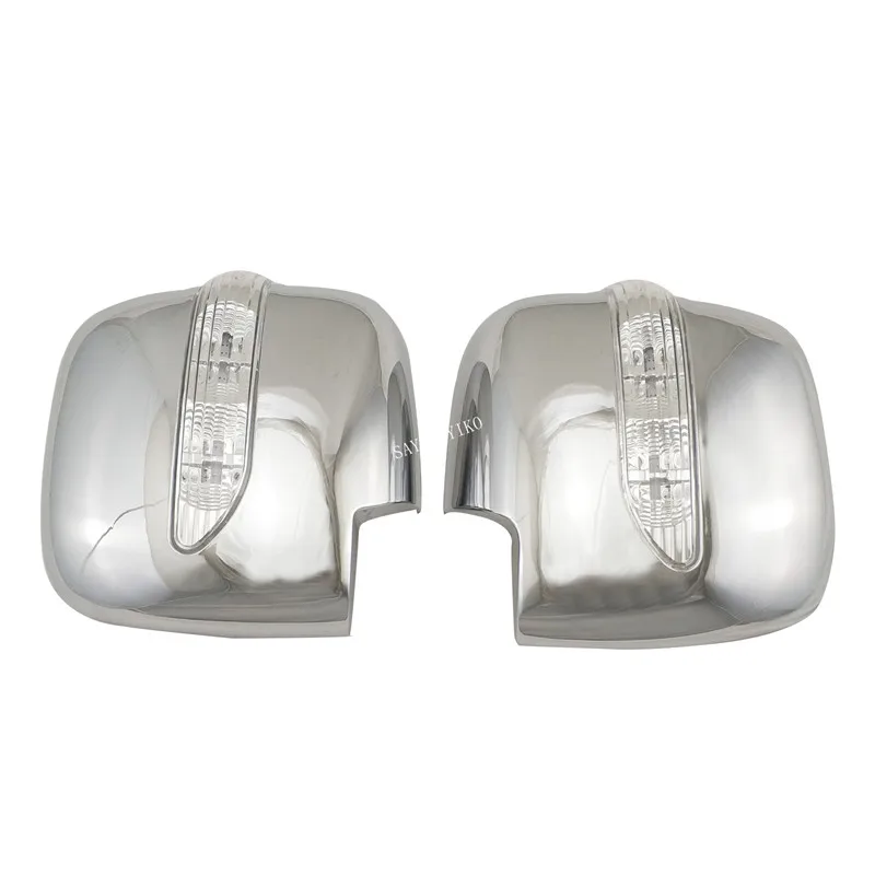 

For TOYOTA HIACE 2003-2008 Door Mirror Cover With LED Overlay Frame Panel Rearview Trim Rear View Chrome Car Styling