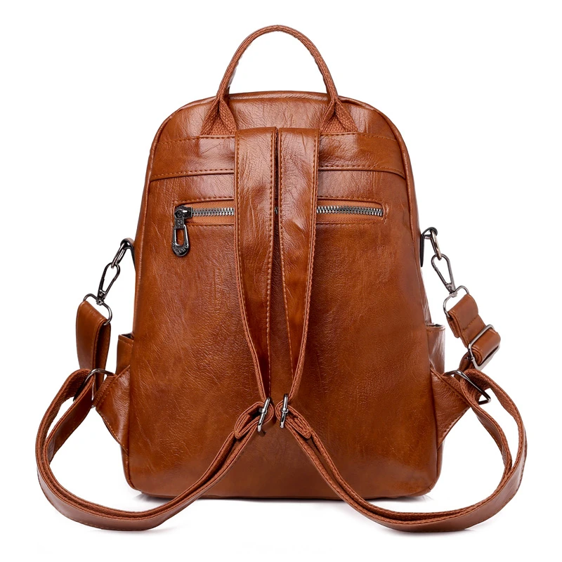 High Quality Youth PU Leather Backpacks For Teenage Girls Female School Bag Hot Sale Backpacks 2021 New Fashion Woman Backpack