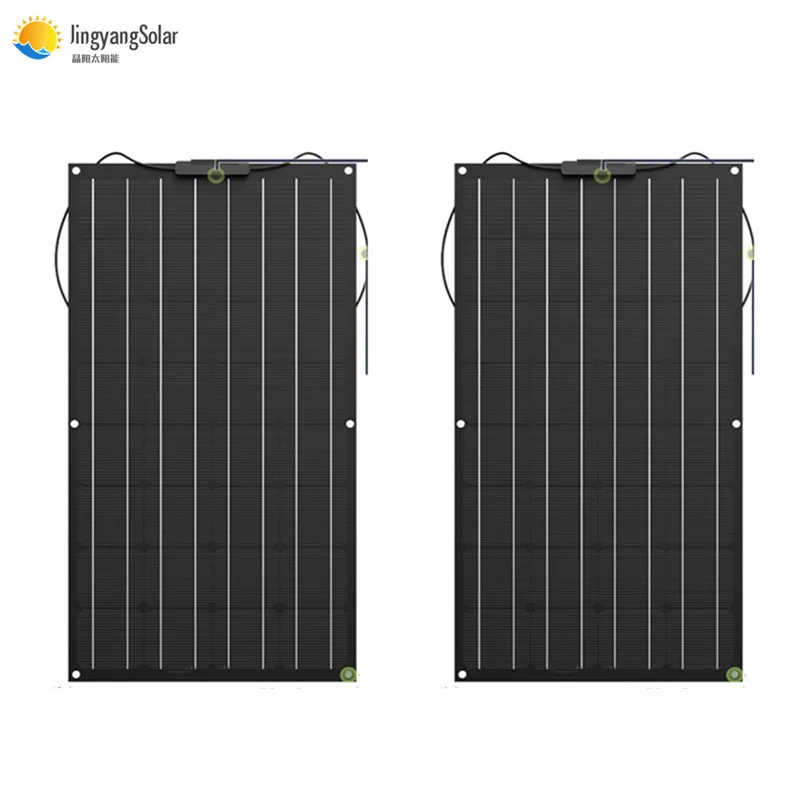 

China Cheap solar panel factory price 100w polycrystalline silicon solar panel kits flexible solar panel 200w 2pcs of 100w