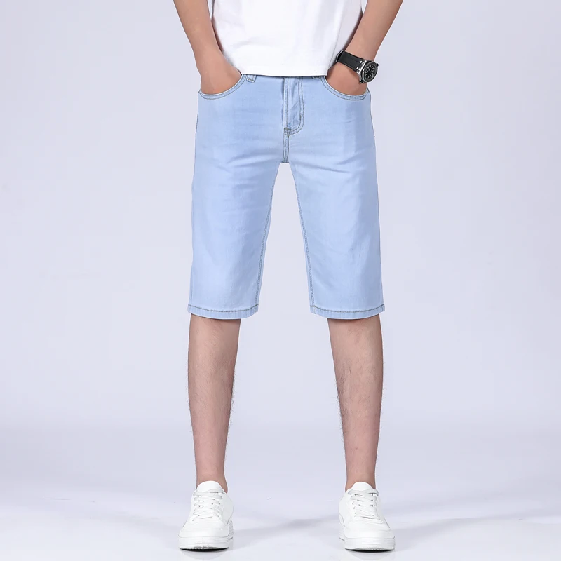 lee carpenter jeans Men Business Jeans Classic Male Cotton Straight Stretch Brand Denim short Pants Summer Overalls Slim Fit short Trousers 2021 jack and jones jeans