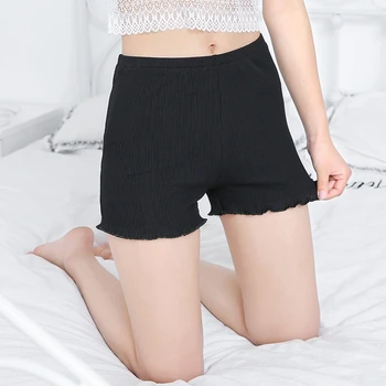 

lady knitted cotton solid black shorts female casual low waist mini capris xl 3xl stretched slim women plus size short pants