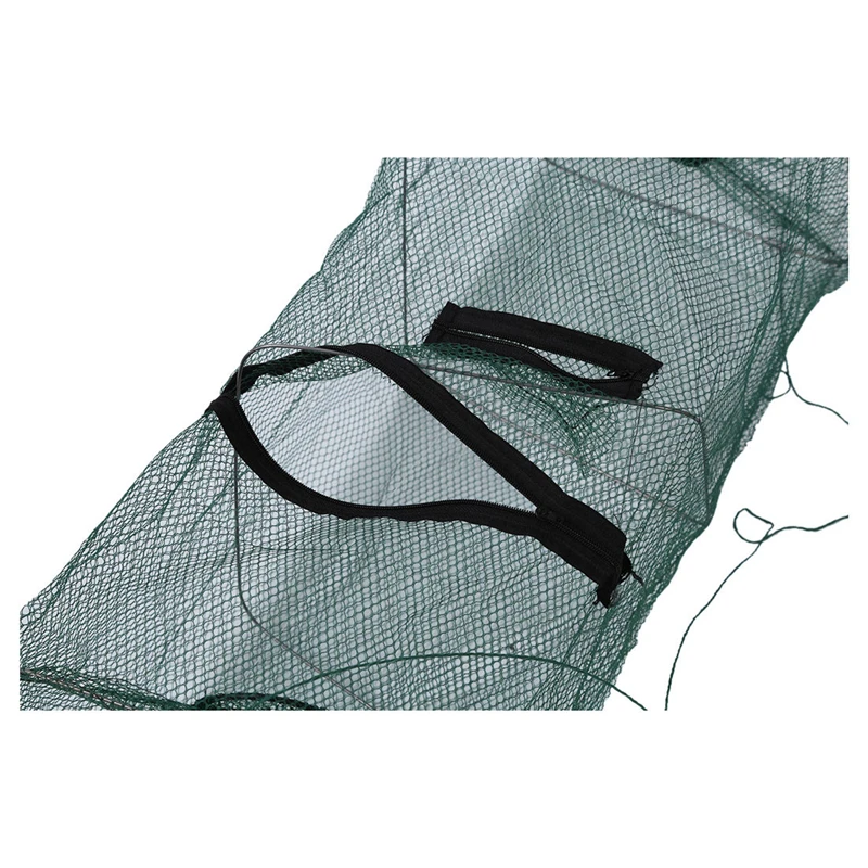 2 Pcs 19.7" Height Nylon Shrimp Crawfish Mesh Net Army Green