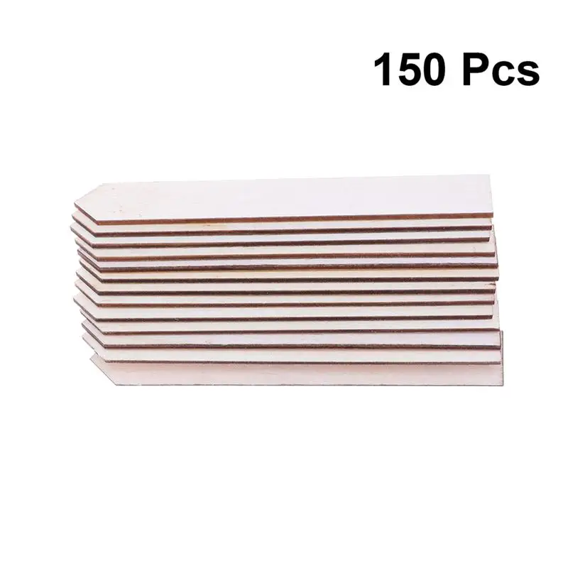 150pcs wood crafts 150 шт DIY деревянные палочки для украшения дома деревянные садовые этикетки ручной работы Зеленые Большие Садовые бирки A35 - Цвет: 150pcs wood crafts