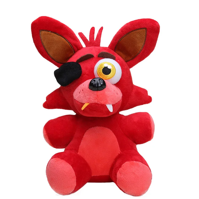 25 см Fnaf игрушки 5 Five Nights at Freddys плюшевая кукла игрушка Чика сестра расположение Peluche мягкая кукла День рождения Рождественский подарок - Цвет: Red fox