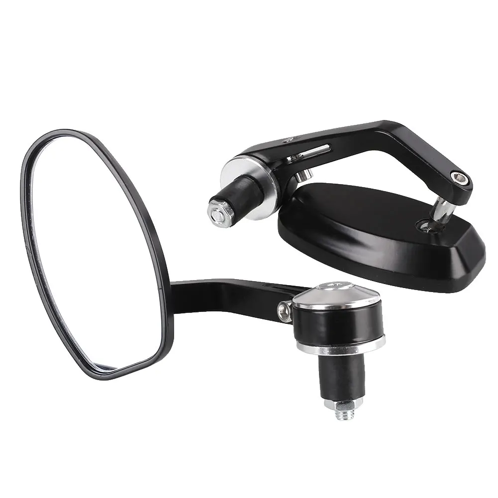 silver color Modified Rearview Mirror Motorcycle Modified Mirror Durable Autocycle Rearview Mirror Handlebar Rear Mirrors 1 Pair Metal - Цвет: silver color