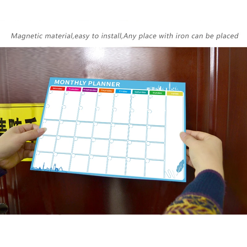 Магнитная доска сухой стереть доска магниты холодильник To-Do List ежемесячно ежедневник 2019 Организатор для кухня
