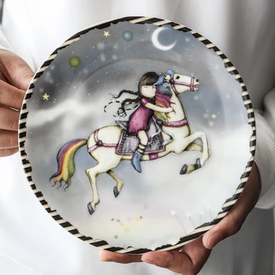 Bone China круглая тарелка для стейка креативная рельефная Высококачественная подарочная домашняя закуска фруктовый салат ресторан декоративная посуда