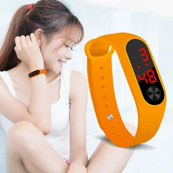 

Silicone LED Display Waterproof Watch Digital Wristwatch Kids Students Gifts Casual Sports Bracelet Children Wrist Candy Color