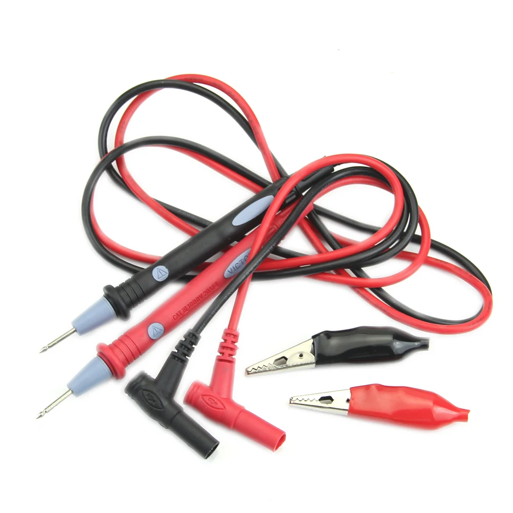 

20A 1000V Clamp Multi Meter Multimeter Probe Test Lead + Alligator Clips Drop Ship Support