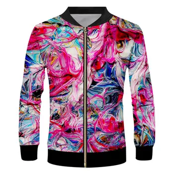 

Stylish Cozy Man Coat Unisex Zip Jacket 3D Colorful paint Vortex Oversized S-7XL Custom Zipper Sweatshirt funny Fashion jacket